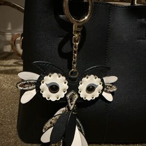Kate Spade Charming Owl Pendant with Black and gold Accents